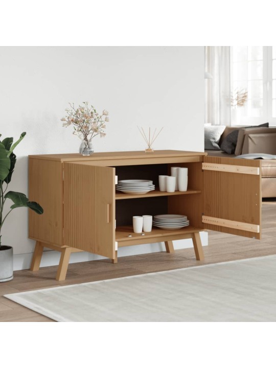 Kumode olden, 114x43x73,5 cm, brūna, priedes masīvkoks