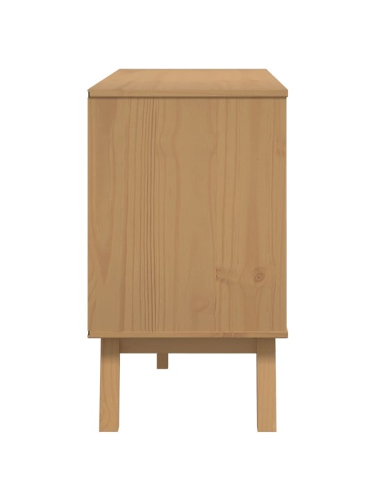 Kumode olden, pelēka, brūna, 114x43x73,5 cm, priedes masīvkoks
