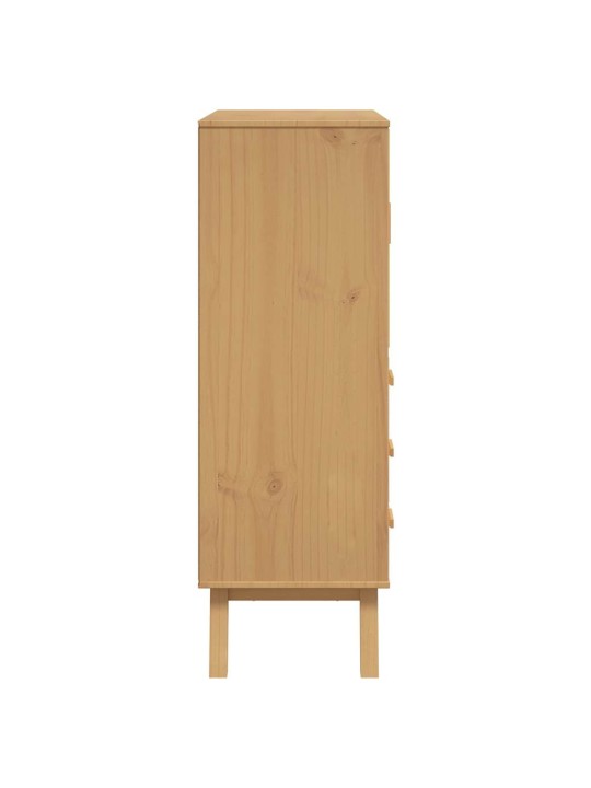 Augstais skapītis olden, pelēks, brūns, 85x43x125 cm, priede
