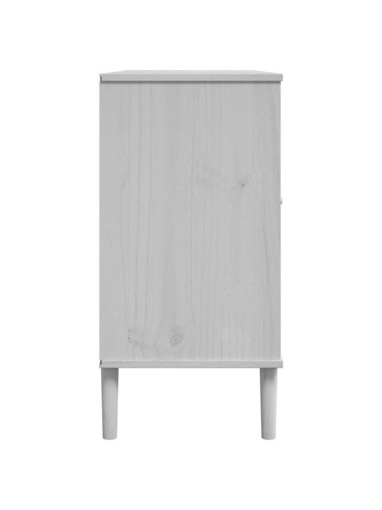 Kumode senja, balta, 112x40x80 cm, priedes masīvkoks