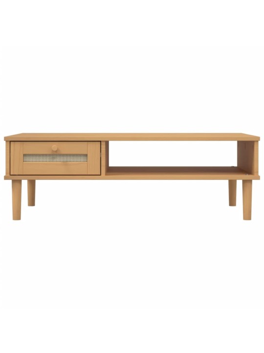 Kafijas galdiņš senja, brūns, 100x55x33 cm, masīvkoks