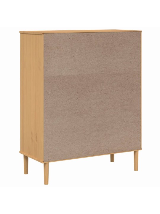 Kumode senja, brūna, 90x40x112 cm, priedes masīvkoks