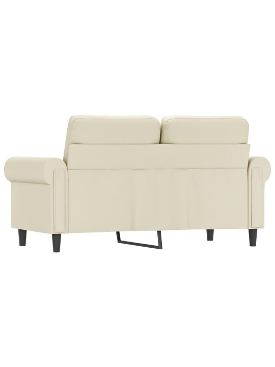 Divvietīgs dīvāns, krēmkrāsas, 120 cm, mākslīgā āda