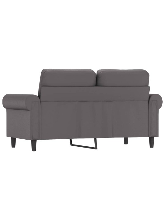 Divvietīgs dīvāns, pelēks, 120 cm, mākslīgā āda