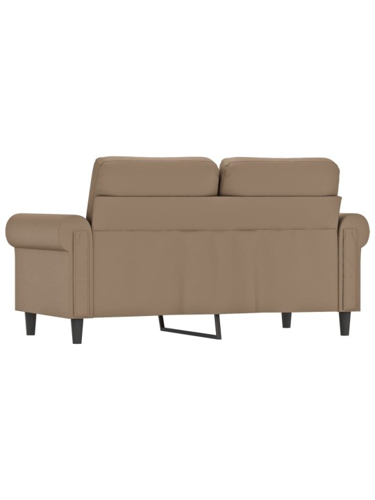 Divvietīgs dīvāns, kapučīno krāsa, 120 cm, mākslīgā āda