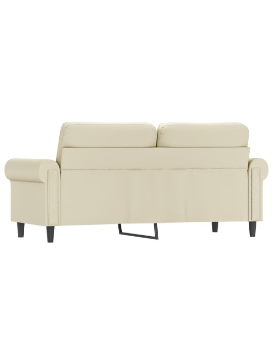 Divvietīgs dīvāns, krēmkrāsas, 140 cm, mākslīgā āda