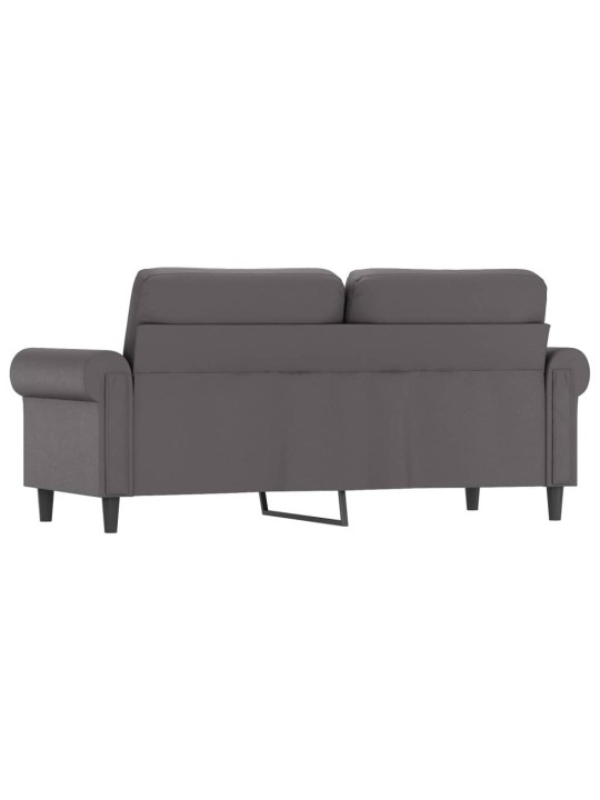 Divvietīgs dīvāns, pelēks, 140 cm, mākslīgā āda