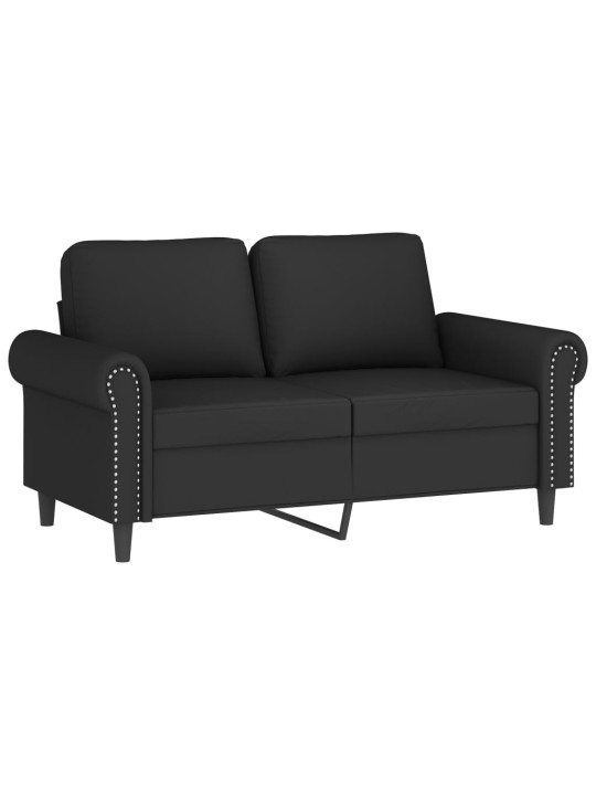 Divvietīgs dīvāns, melns, 120 cm, samts