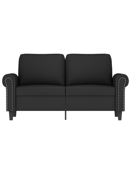 Divvietīgs dīvāns, melns, 120 cm, samts