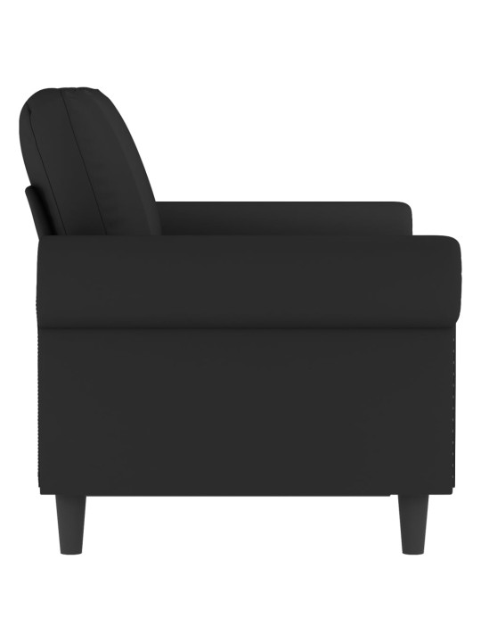 Divvietīgs dīvāns, melns, 120 cm, samts