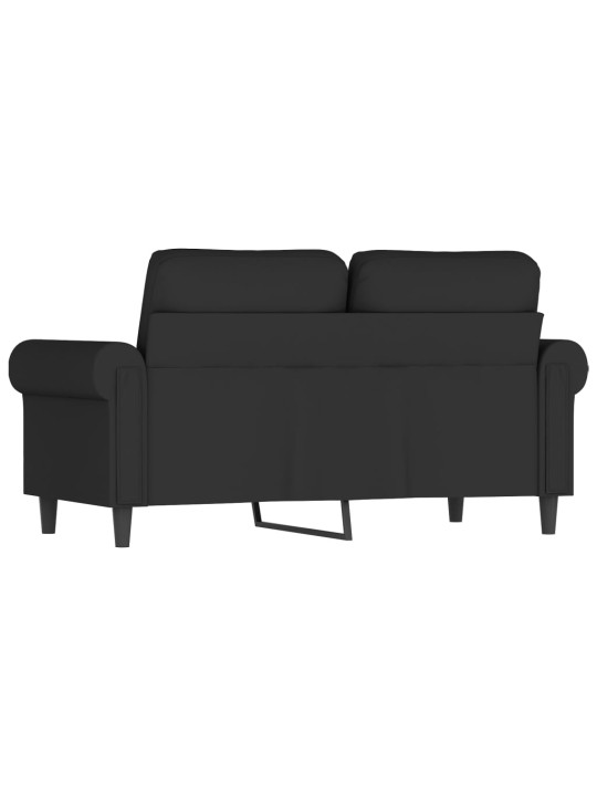 Divvietīgs dīvāns, melns, 120 cm, samts