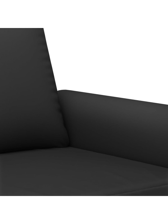 Divvietīgs dīvāns, melns, 120 cm, samts