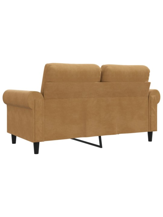 Divvietīgs dīvāns, brūns, 120 cm, samts