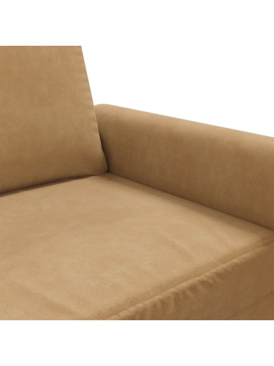 Divvietīgs dīvāns, brūns, 120 cm, samts