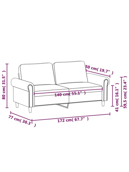 Divvietīgs dīvāns, vīnsarkans samts, 140 cm