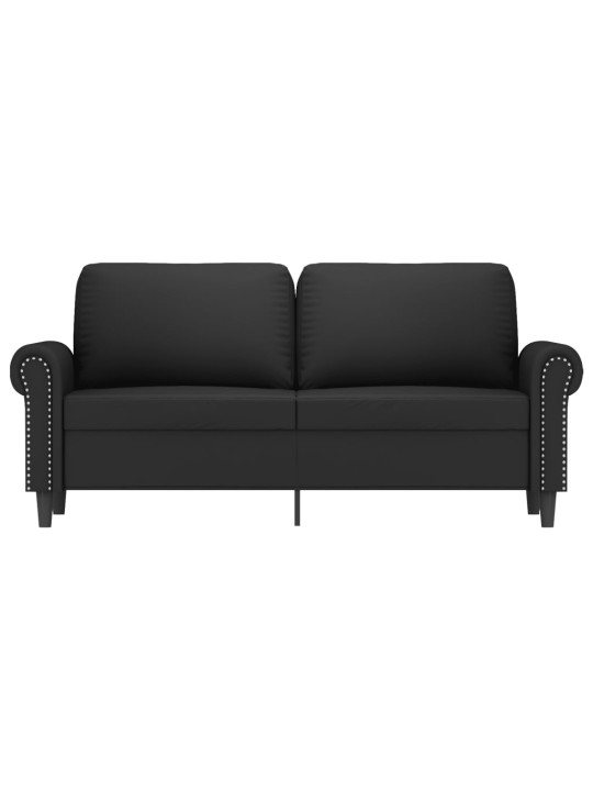 Divvietīgs dīvāns, melns, 140 cm, samts