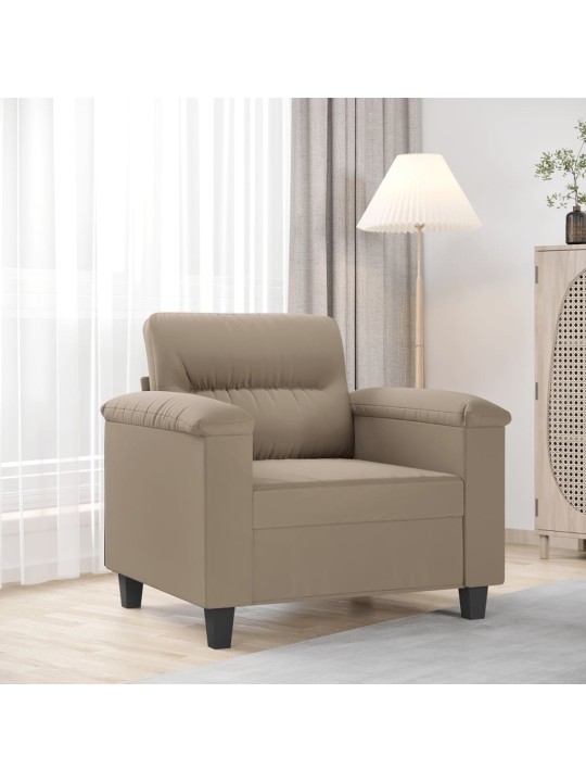 Atpūtas krēsls, pelēkbrūns, 60 cm, mikrošķiedras audums