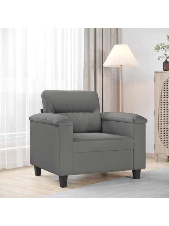 Atpūtas krēsls, tumši pelēks, 60 cm, mikrošķiedras audums