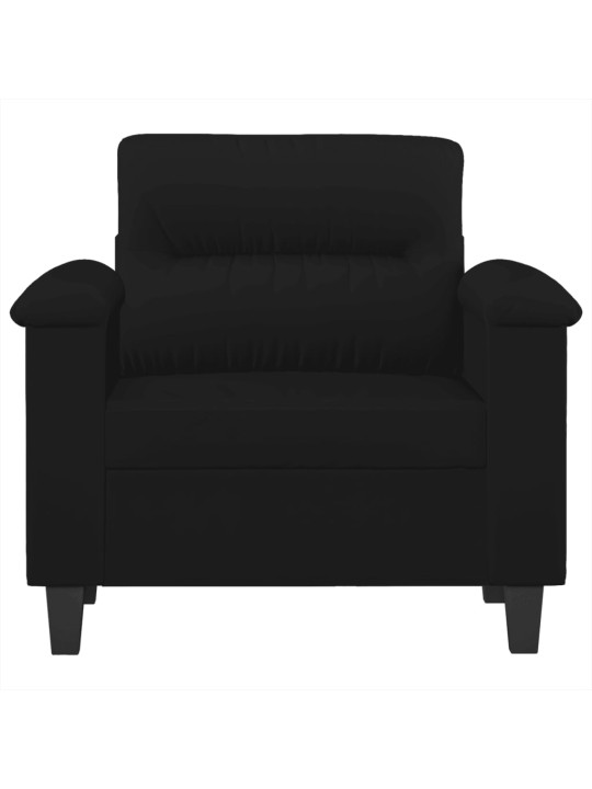 Atpūtas krēsls, melns, 60 cm, mikrošķiedras audums