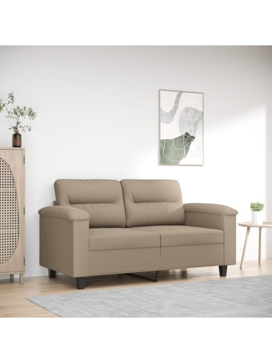 Divvietīgs dīvāns, 120 cm, pelēkbrūns mikrošķiedras audums