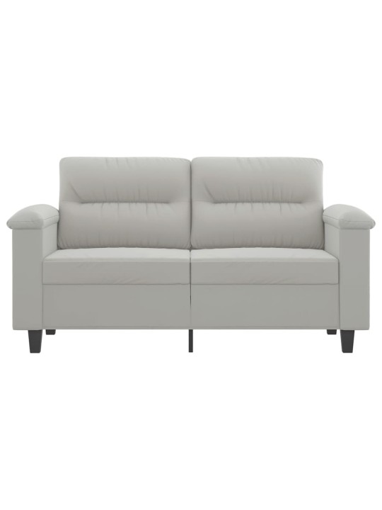 Divvietīgs dīvāns, 120 cm, gaiši pelēks mikrošķiedras audums
