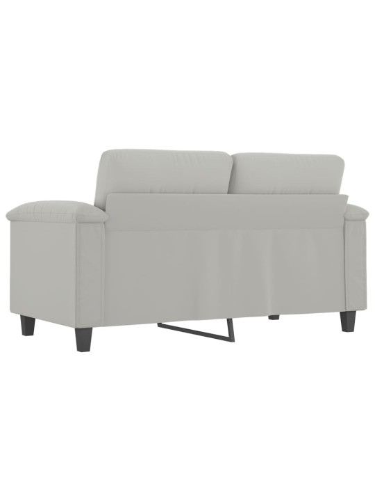 Divvietīgs dīvāns, 120 cm, gaiši pelēks mikrošķiedras audums
