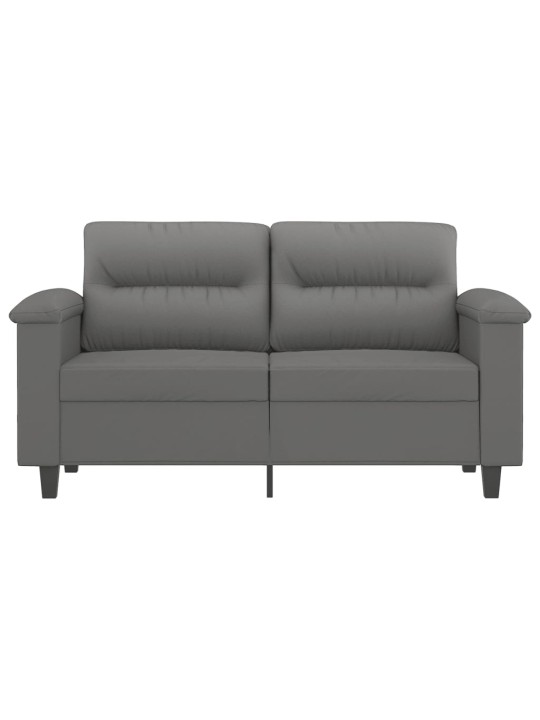Divvietīgs dīvāns, 120 cm, tumši pelēks mikrošķiedras audums