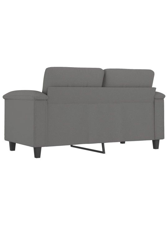 Divvietīgs dīvāns, 120 cm, tumši pelēks mikrošķiedras audums