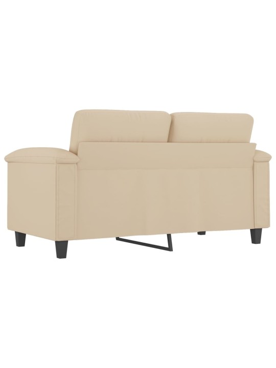 Divvietīgs dīvāns, 120 cm, krēmkrāsas mikrošķiedras audums