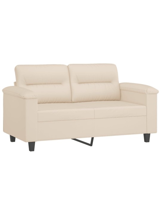 Divvietīgs dīvāns, 120 cm, bēšs mikrošķiedras audums