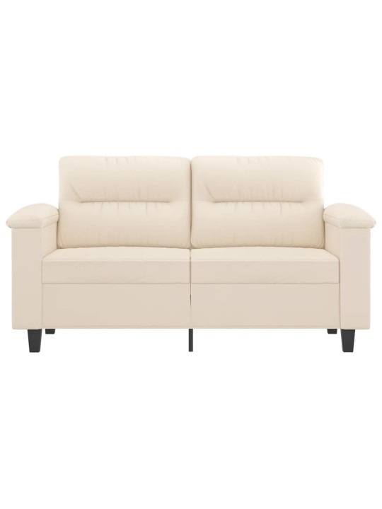 Divvietīgs dīvāns, 120 cm, bēšs mikrošķiedras audums