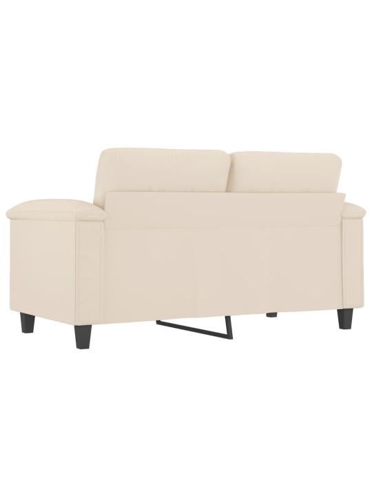 Divvietīgs dīvāns, 120 cm, bēšs mikrošķiedras audums