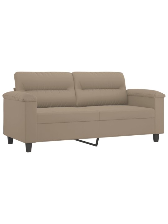 Divvietīgs dīvāns, 140 cm, pelēkbrūns mikrošķiedras audums