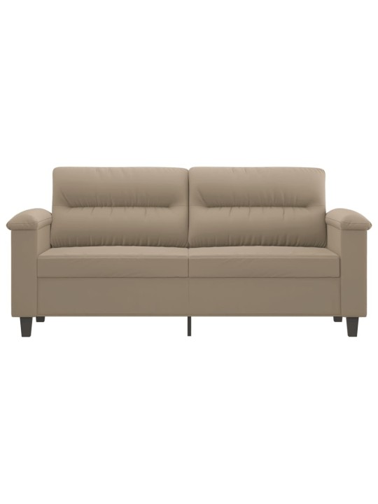 Divvietīgs dīvāns, 140 cm, pelēkbrūns mikrošķiedras audums