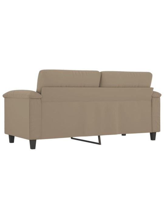 Divvietīgs dīvāns, 140 cm, pelēkbrūns mikrošķiedras audums