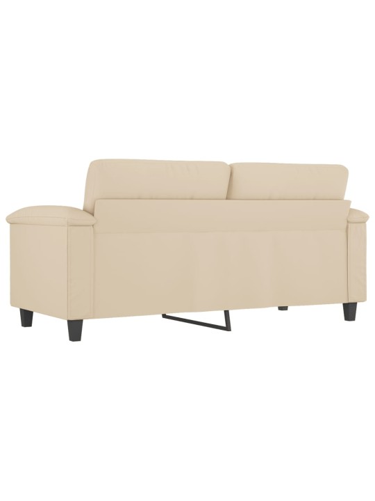 Divvietīgs dīvāns, 140 cm, krēmkrāsas mikrošķiedras audums