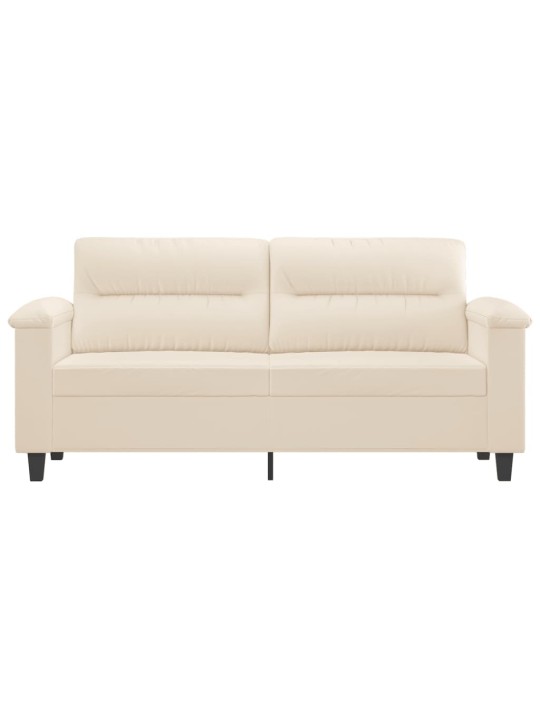 Divvietīgs dīvāns, 140 cm, bēšs mikrošķiedras audums