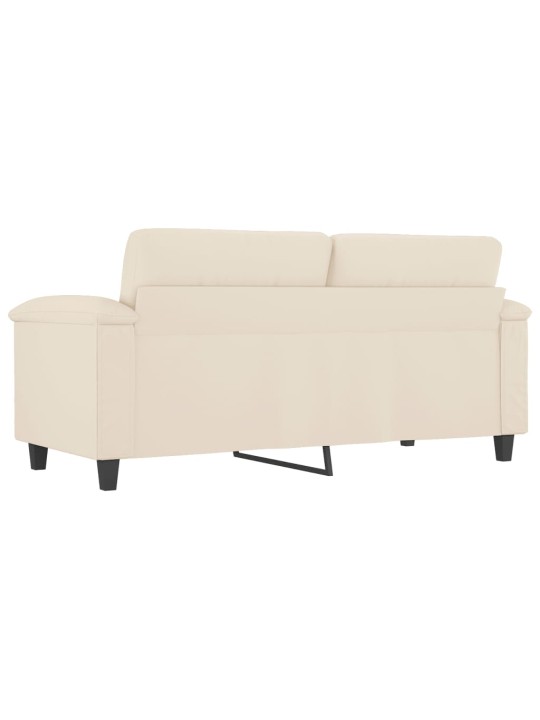 Divvietīgs dīvāns, 140 cm, bēšs mikrošķiedras audums