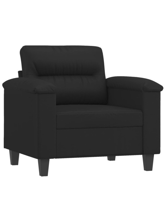 Atpūtas krēsls, melns, 60 cm, mākslīgā āda