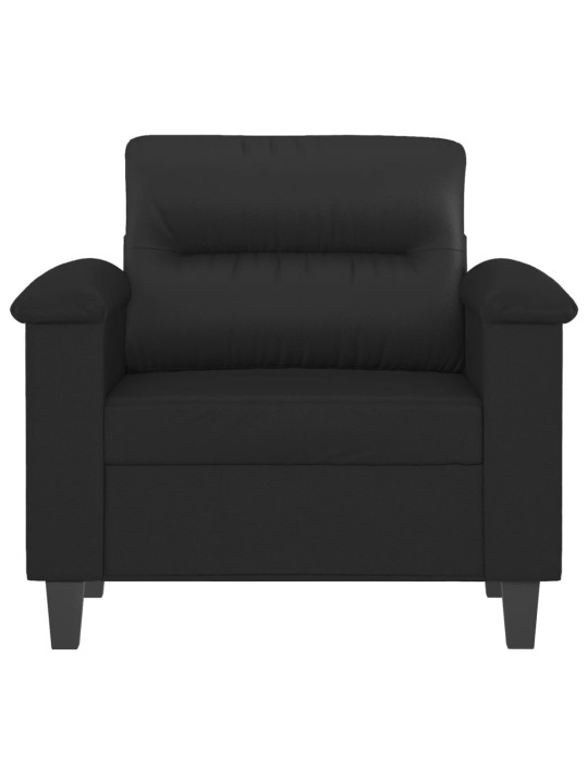 Atpūtas krēsls, melns, 60 cm, mākslīgā āda