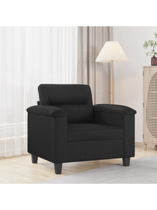 Atpūtas krēsls, melns, 60 cm, mākslīgā āda