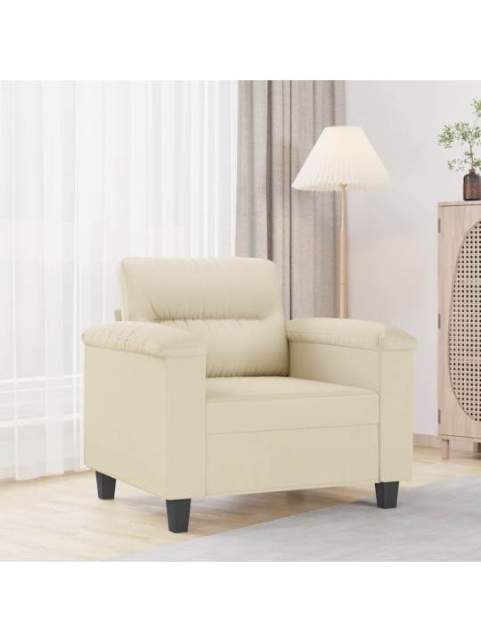 Atpūtas krēsls, krēmkrāsas, 60 cm, mākslīgā āda