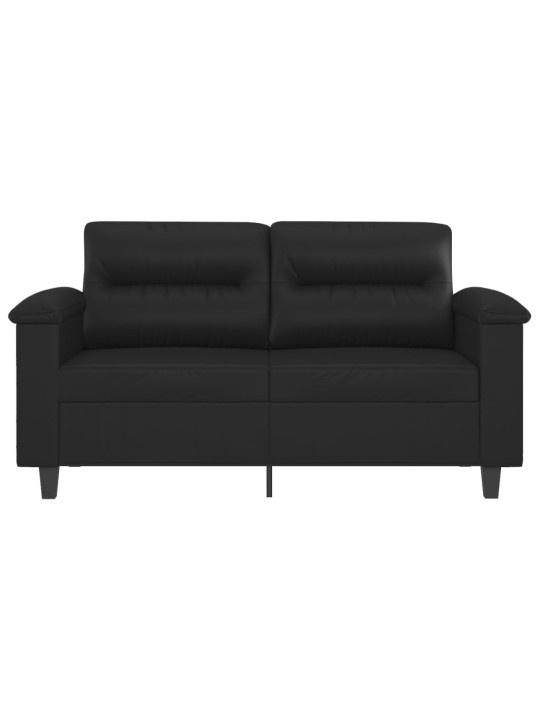Divvietīgs dīvāns, melns, 120 cm, mākslīgā āda