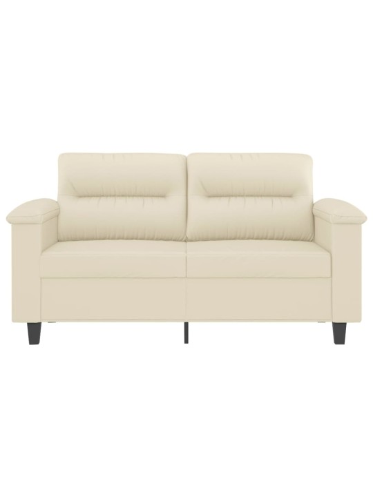 Divvietīgs dīvāns, krēmkrāsas, 120 cm, mākslīgā āda