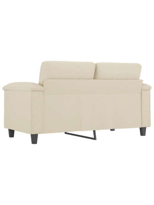 Divvietīgs dīvāns, krēmkrāsas, 120 cm, mākslīgā āda