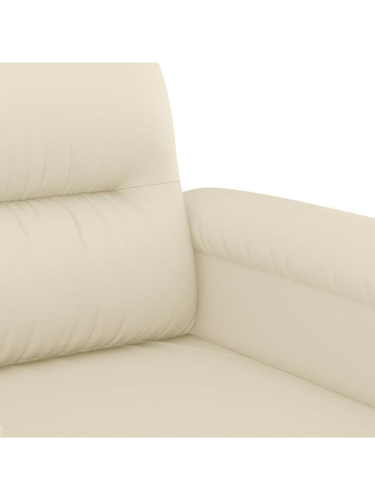 Divvietīgs dīvāns, krēmkrāsas, 120 cm, mākslīgā āda