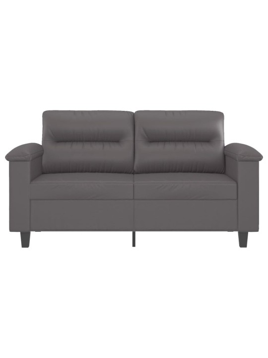 Divvietīgs dīvāns, pelēks, 120 cm, mākslīgā āda