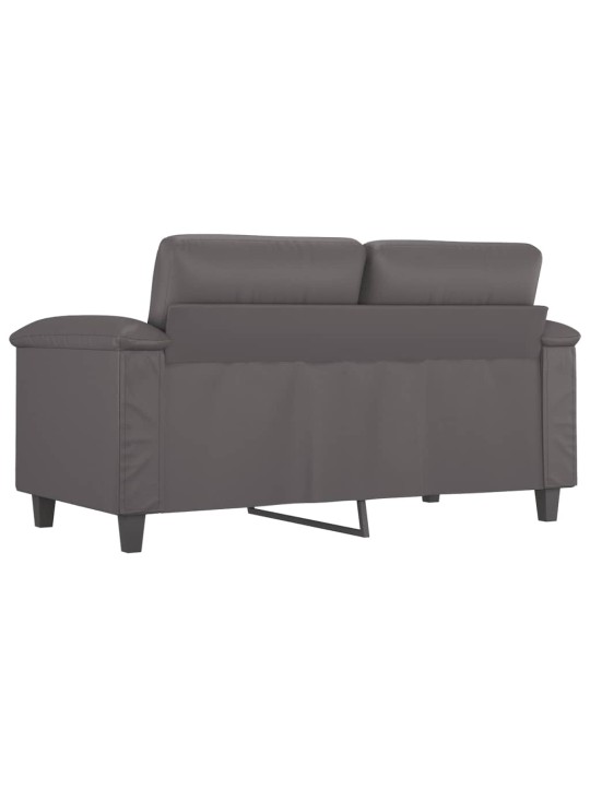 Divvietīgs dīvāns, pelēks, 120 cm, mākslīgā āda