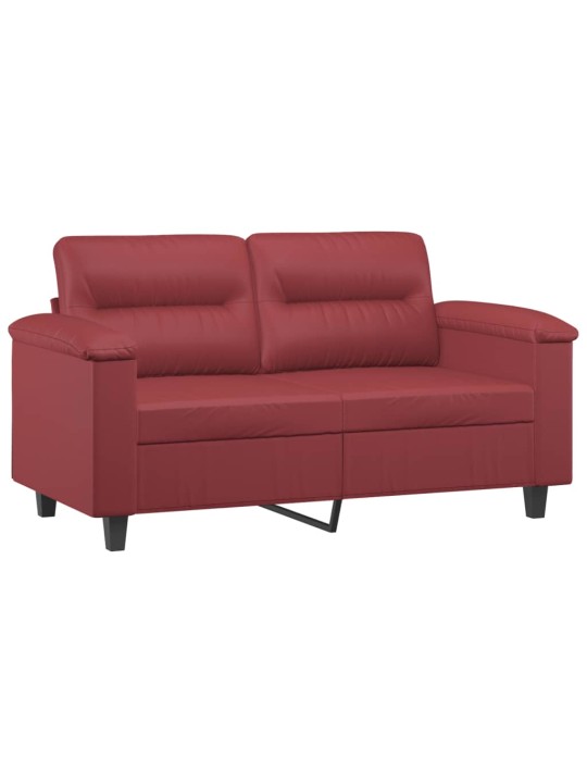 Divvietīgs dīvāns, vīnsarkans, 120 cm, mākslīgā āda