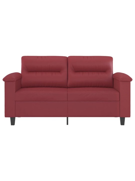 Divvietīgs dīvāns, vīnsarkans, 120 cm, mākslīgā āda